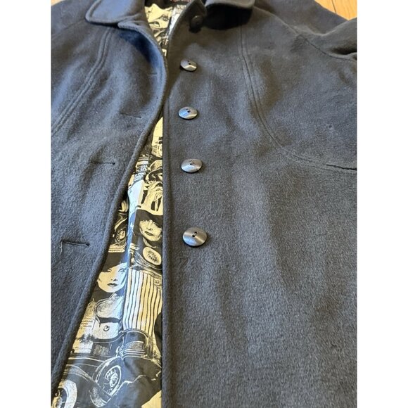 Alorna‎ by Forstmann Long Brown Wool Coat Button Up Made In USA Petite Measured - Picture 4 of 16